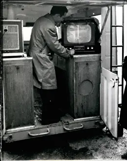 Functioning: TV camera installed on a lorry for engine tests, France