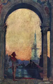 Feste: Twelfth Night, Act II Scene iv, by William Heath Robinson