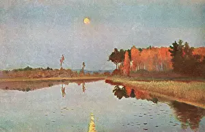Levitan: Twilight moon, Russia