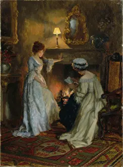 Knowles: In the Twilight – two women by a fireplace