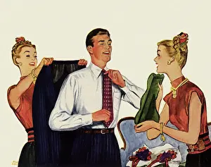 Assisted: Twins Help Man Dress