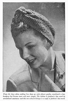 Homemade: Two-colour turban, circa 1941