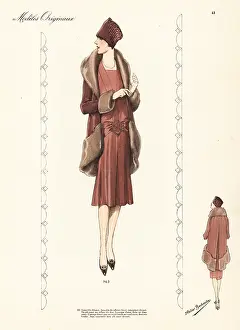 Atelier Bachwitz: Two-piece ensemble: jacket of brown velvet with