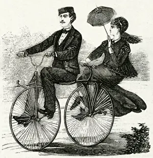 Pedals: Two-seated velocipede 1869