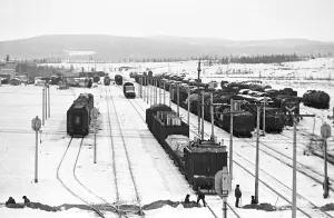 Marikovsky: Tynda railway station, 1977