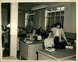 Typewriting: Typewriting class, American school, Bushey Park, Twickenham