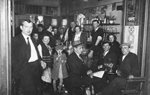 Bartender: A typical French cafe. 20th century