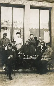 Patrons: A typical French cafe