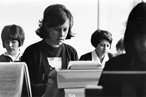 Typewriting: Typing class at Holland Park Comprehensive School