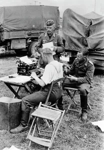 Typewriter: Typing facility of a Luftwaffe unit on the eastern front