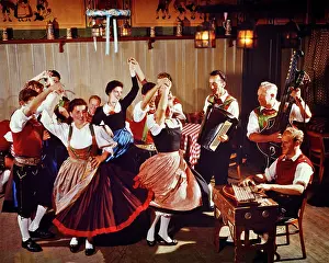 Dulcimer: Tyrolean Dancers in a Beer Hall with Musicians