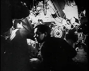 Rushing: U-Boat Crew Rushing to Dive Their U-Boat