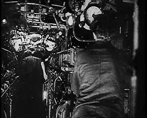 Rushing: U-Boat Crew Rushing to Dive Their U-Boat