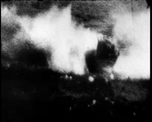 Obscured: A U-Boat Obscured by Sea Spray While Under