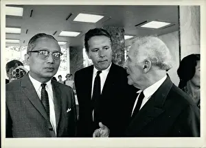Chagall: U Thant, Basil Yakolev and Marc Chagall, United Nations