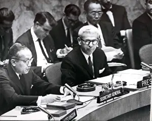 Thant: U THANT delivering 5 points proposal for wars-fire
