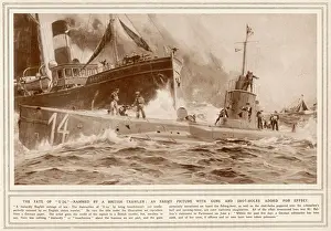Ramming: U14 rammed by British trawler