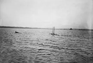Surfacing: A U5 submarine surfaces, 1912