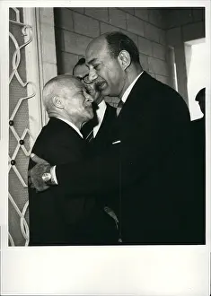 Mahmoud: The UAR Foreign minister Mahmoud Riad embracing