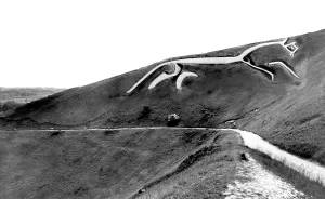 Uffington: Uffington, the White Horse c1960