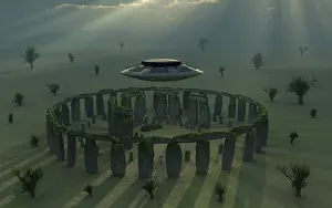 Stonehenge: A UFO & its alien crew visiting Stonehenge