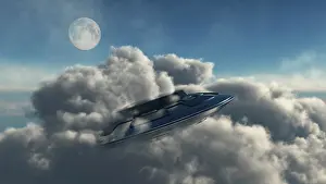 Stealth: A UFO hiding in a dense cloud formation