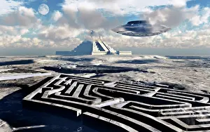 Shrine: A UFO visiting an ancient city in a remote part