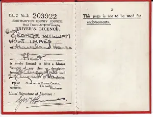 Permission: UK driving licence