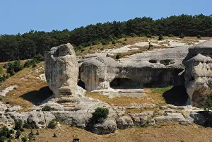 Bakhchisaray: Ukraine. Eroded landscape