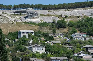 Bakhchisaray: Ukraine. Eroded landscape