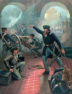 Urgency: Ulysses S. Grant commanding soldiers in a fort