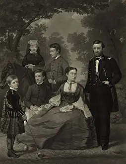 Fredrick: Ulysses S. Grant with his family when he ?