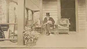 Bushel: Ulysses S. Grant reading a newspaper at his