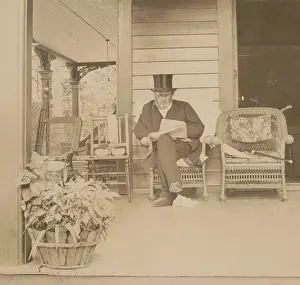 Bushel: Ulysses S. Grant reading a newspaper at his