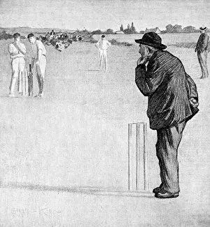 Irate: Umpire at a Cricket Match, c.1905