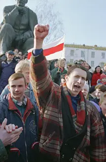 Slogan: Unauthorized rally in Minsk