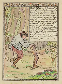 Rooted: The uncle attacks the boy who becomes rooted to the ground