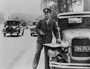 1 Person: Uncle Sam starts count of traffic on Capital highways