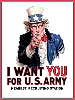 Iconic: Uncle Sam vintage war poster