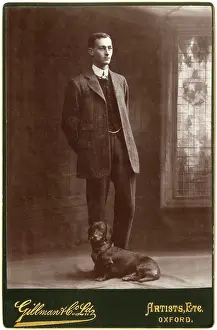Aug19: Uncle Tony, with his dachshund Solon - Oxford
