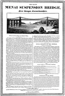 Chains: Undated broadsheet on Thomas Telford's suspension