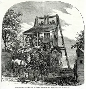 Navvy: Underground railway construction, Euston Road, London
