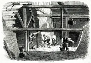 Navvy: Underground railway construction, Kings Cross, London