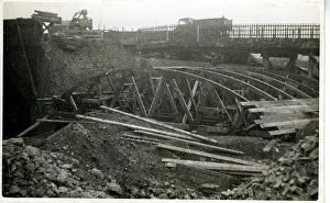 Walthamstow: Underground Railway Construction, Leytonstone, London