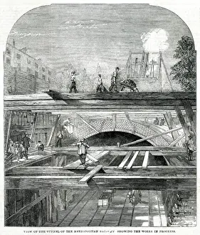 Navvy: Underground railway construction, London 1861