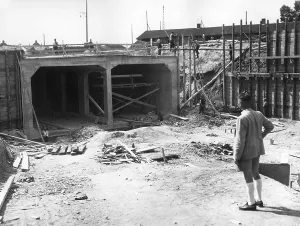 Scaffolding: Underground railway in Nuremberg, 1938