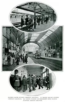 Platforms: Underground railway, scenes from three stations, London 1903