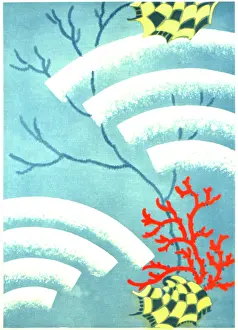 Curves: Underwater coral art deco design