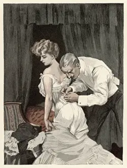 Underclothes: Undressing Couple - 1908