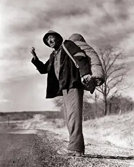 Duffel: Unemployed Man a Hobo Called a Bindlestiff Carrying